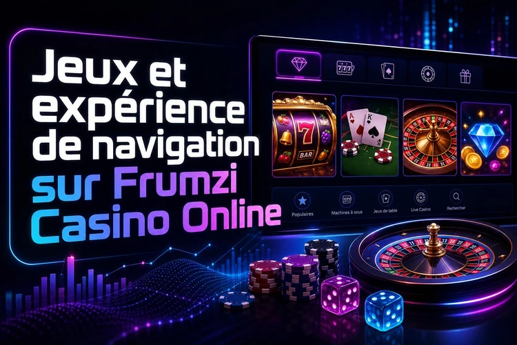 Jeux et expérience de navigation sur Frumzi Casino Online